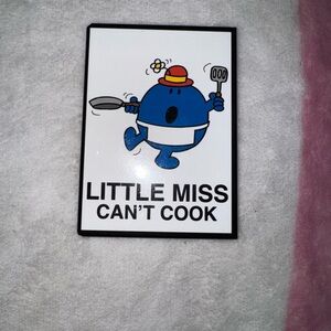 Little Miss Can't Cook Blue Magnet